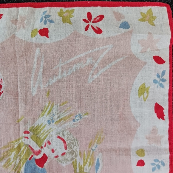 Vintage Autumn Harvest Children's Hankerchief. - Picture 6 of 6